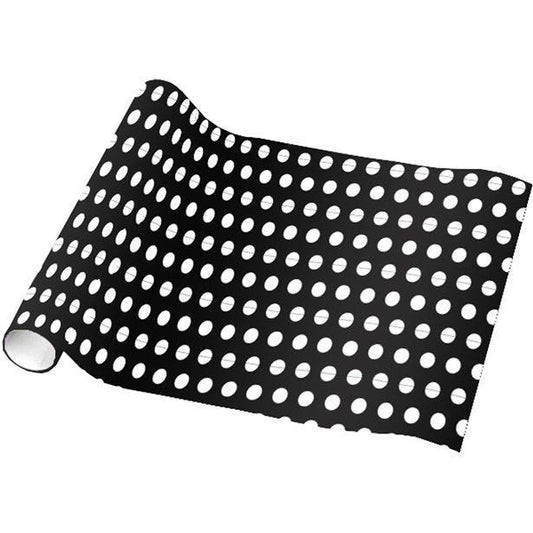 Black Dot Wrapping Paper Roll - 4.8m