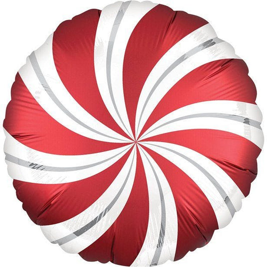 Sangria Red Candy Swirl Balloon - 18" Foil