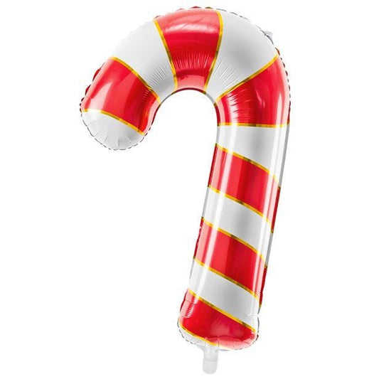Red Candy Cane Balloon - 32" Foil