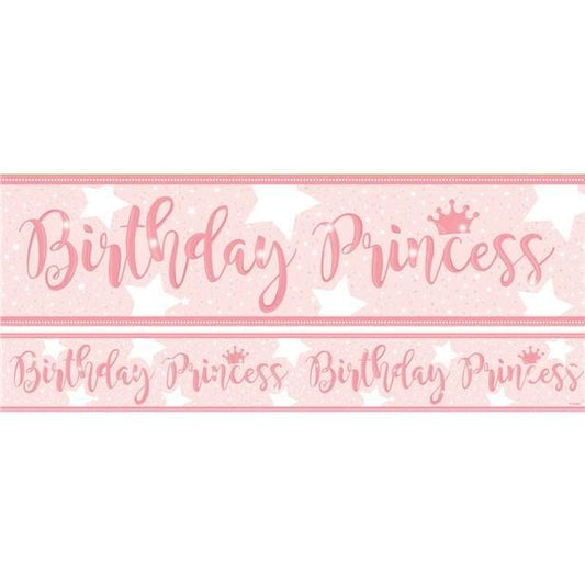 Birthday Princess Paper Banners - 1m (3pk)