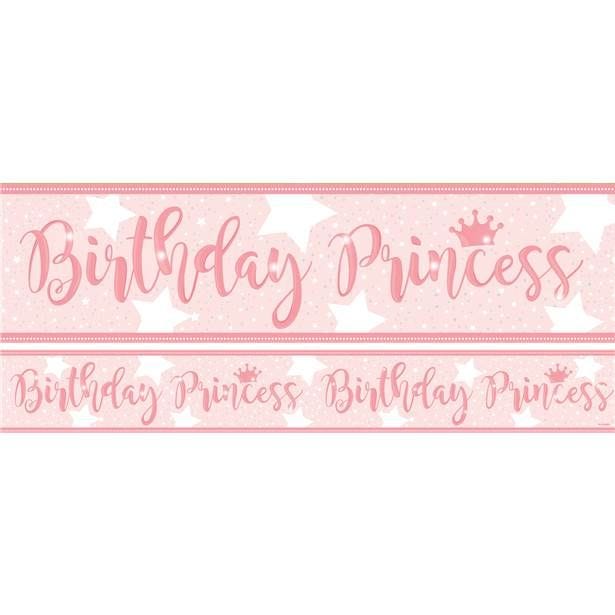 Birthday Princess Paper Banners - 1m (3pk)