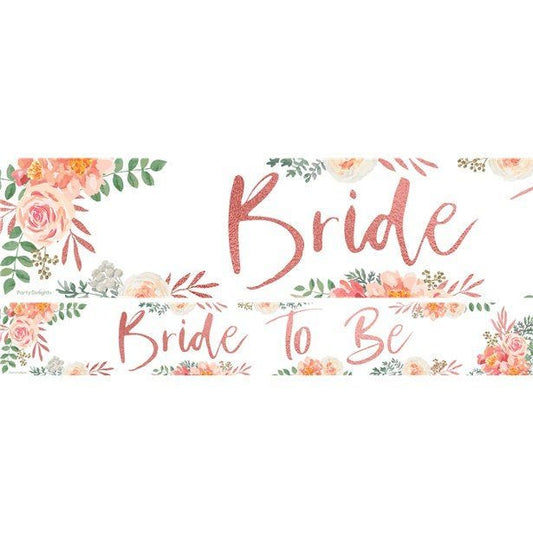 Floral Hen Party 'Bride To Be' Paper Banners - 1m (3pk)