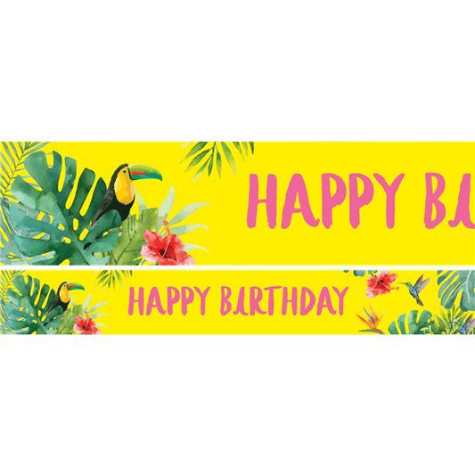 Tropical Fiesta 'Happy Birthday' Paper Banners - 1m (3pk)