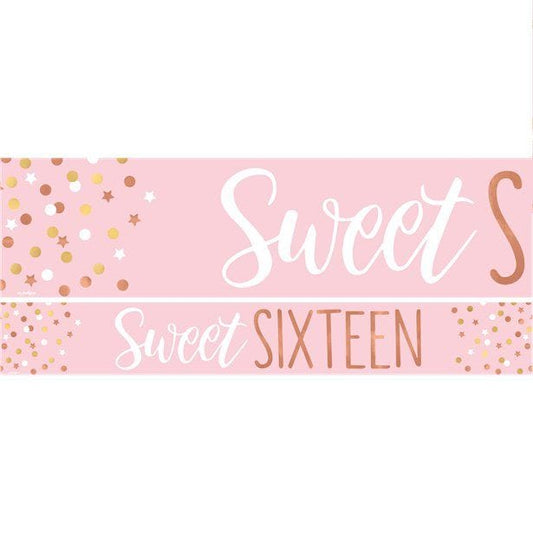Sweet Sixteen Paper Banners - 1m (3pk)