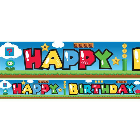 Super Mario Style Paper Banners - 1m (3pk)