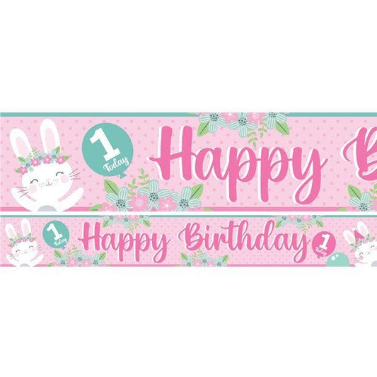 Birthday Bunny Paper Banners - 1m (3pk)