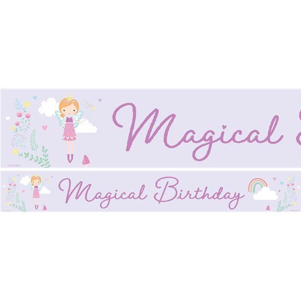 Fairy Princess Paper Birthday Banners (3pk)