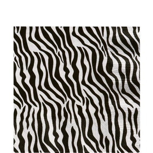 Zebra Print Luncheon Napkins - 33cm (20pk)