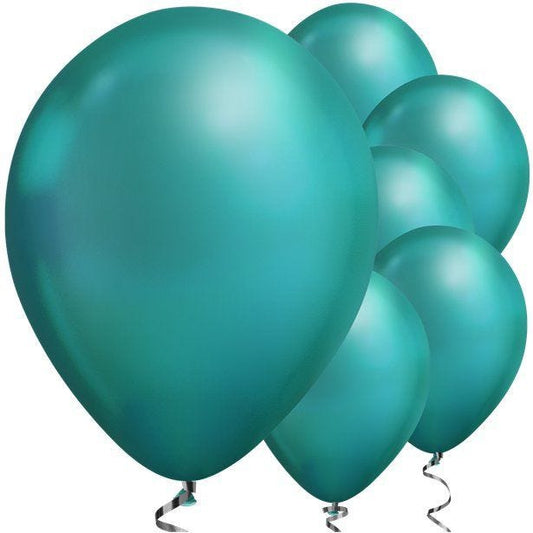 Green Chrome Balloons - 11" Latex (25pk)