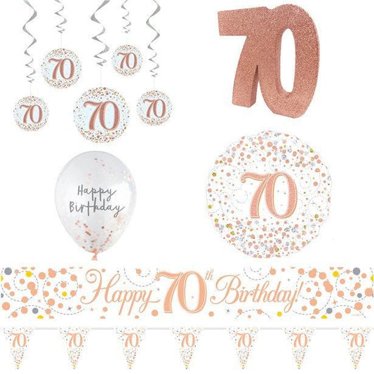 Sparkling 70th Birthday Premium Decorating Kit