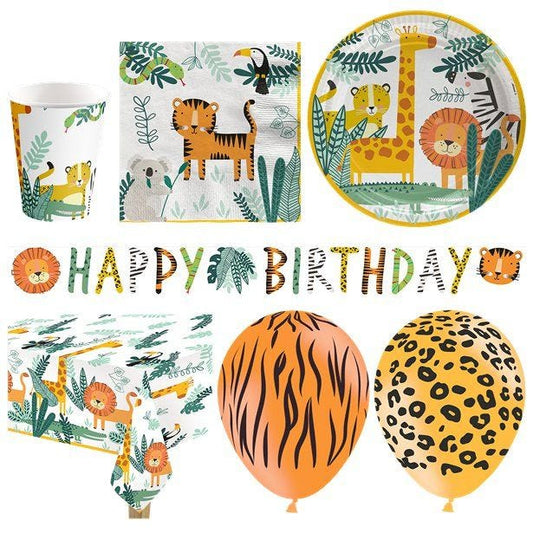 Get Wild Safari - Deluxe Party Pack for 16