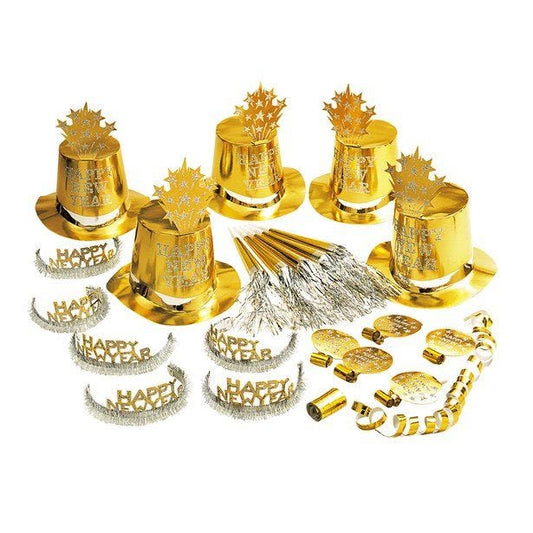 Gold Happy New Year Party Kit for 10