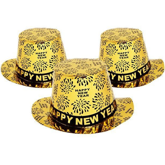 Gold Happy New Year Top Hat