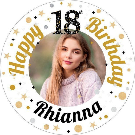18th Birthday Celebration Personalised Balloon - Two Sided Uninflated - 18" Foil