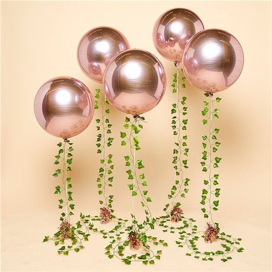 Rose Gold Orbz Ivy Vine Tails Wedding Balloon Kit