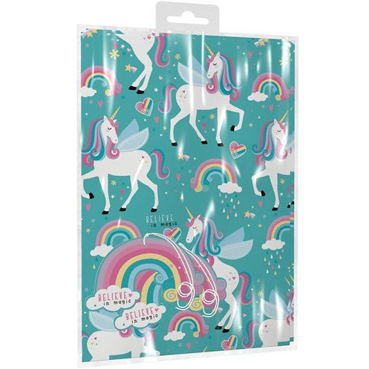 Unicorn Wrapping Paper - 2 Sheets (50cm x 70cm) with Tags