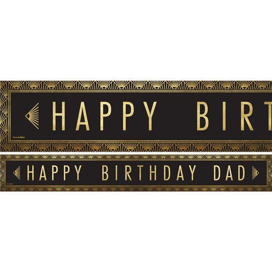 Happy Birthday Dad Paper Banners - 1m (3pk)