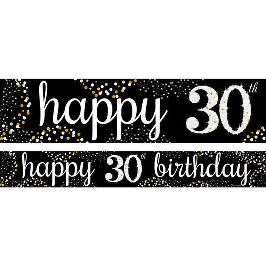 Happy 30th Birthday Paper Banners - 1m (3pk)