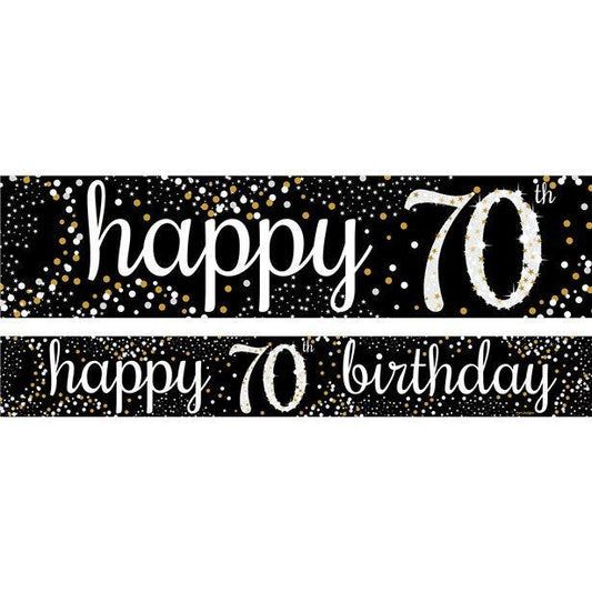 Happy 70th Birthday Paper Banners - 1m (3pk)