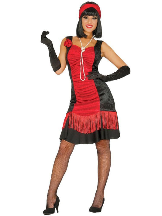 Charleston Red Flapper Dress - Adult Costume