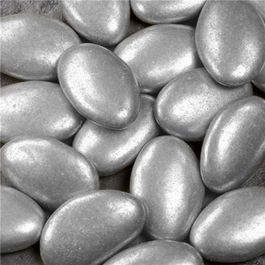 Silver Metallic Chocolate Dragees - 1kg