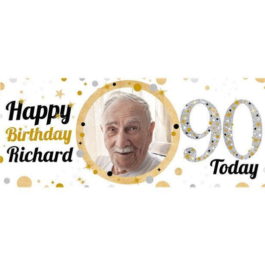 90th Birthday Sparkling Celebration Banner