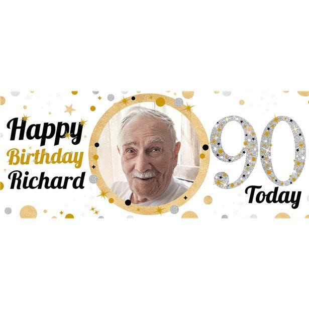 90th Birthday Sparkling Celebration Banner