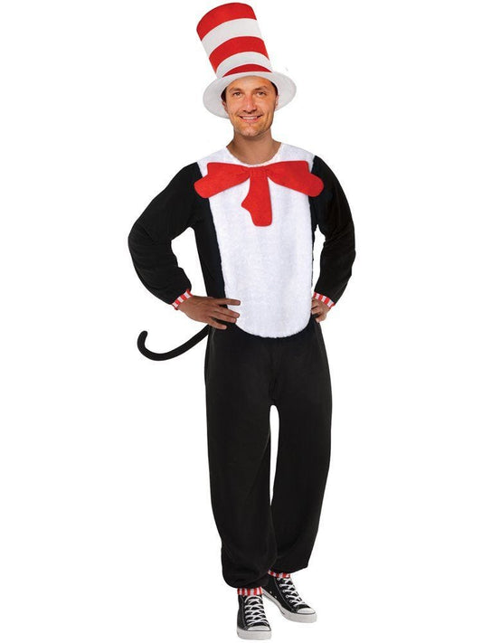 Dr Seuss Cat in the Hat Jumpsuit - Adult Costume
