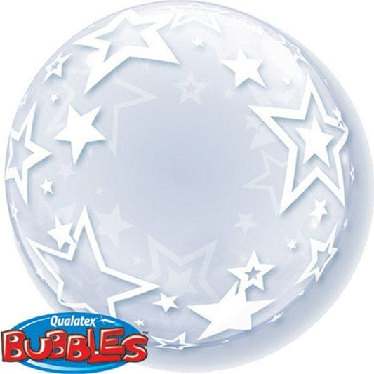 Stylish Stars Qualatex Deco Bubble Balloon - 24"