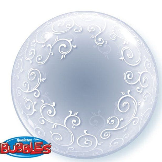 Fancy Filigree Qualatex Deco Bubble Balloon - 24"