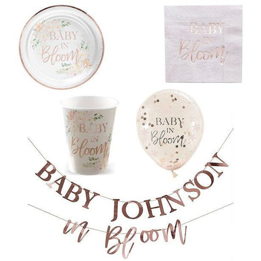 Baby In Bloom - Deluxe Party Pack for 16