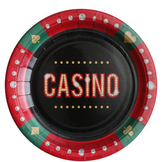 Casino Paper Plates - 22cm (10pk)