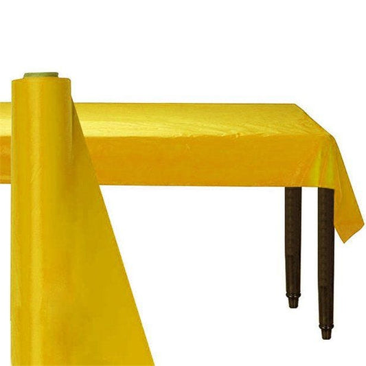 Yellow Plastic Banqueting Roll - 30m x 1m