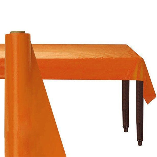 Orange Plastic Banqueting Roll - 30m x 1m