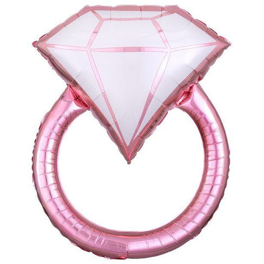 Blush Wedding Ring Giant Foil Balloon - 30"