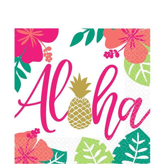 Aloha Summer Paper Napkins - 33cm (16pk)
