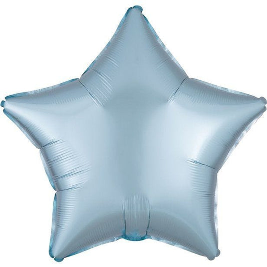 Pastel Blue Satin Luxe Star Balloon - 18" Foil