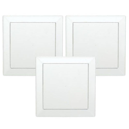 Clear Plastic Square Plates - 12.7cm (10pk)