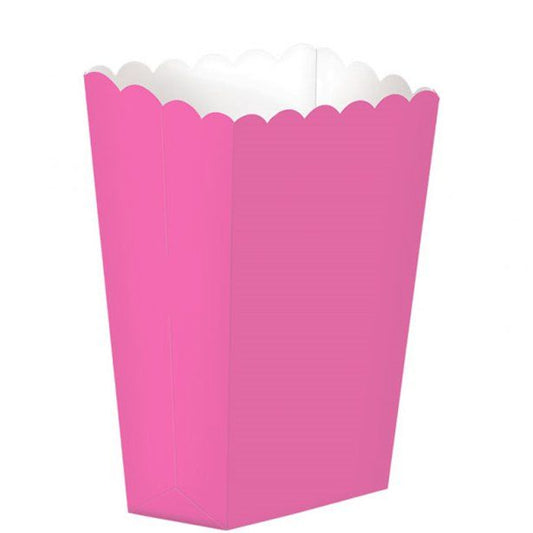 Hot Pink Small Popcorn Boxes - 13cm (5pk)