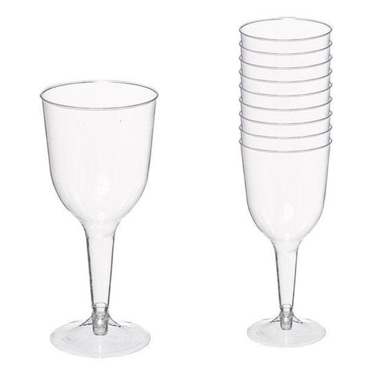 Clear Plastic Wine Glasses - 295ml (20pk)