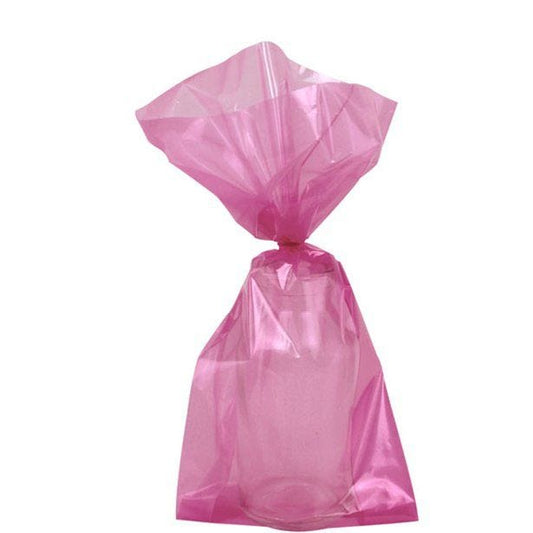Hot Pink Small Cello Party Bags - 24cm (25pk)
