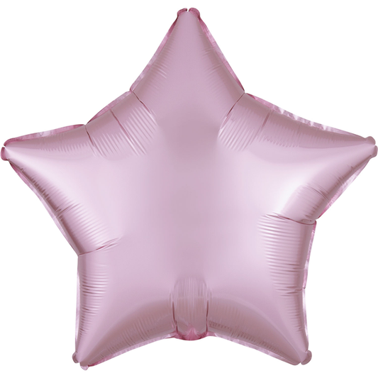 Pastel Pink Satin Luxe Star Balloon - 18" Foil