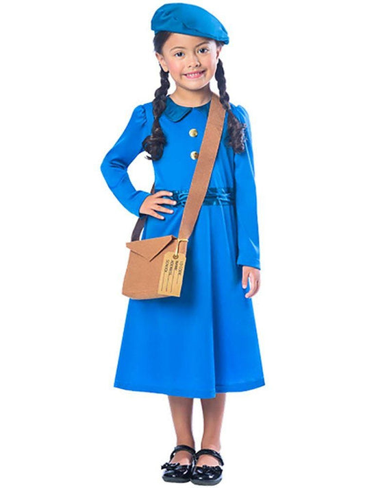 Evacuee Girl Blue Dress - Child Costume