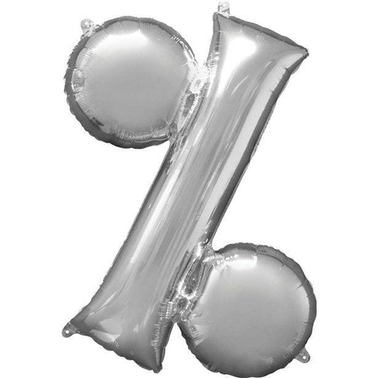 Silver Percentage Balloon - 34" Foil