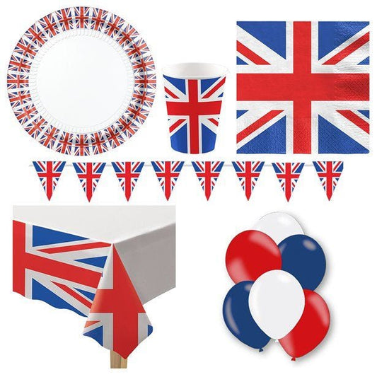 Union Jack - Deluxe Party Pack for 8