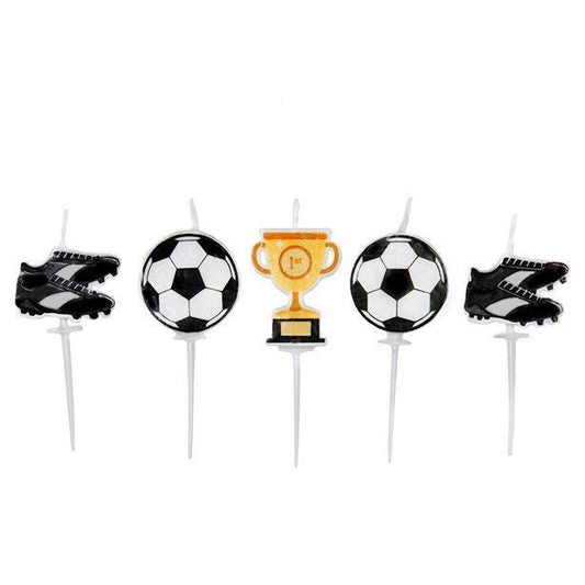 Football Party Pick Candles (5pk)