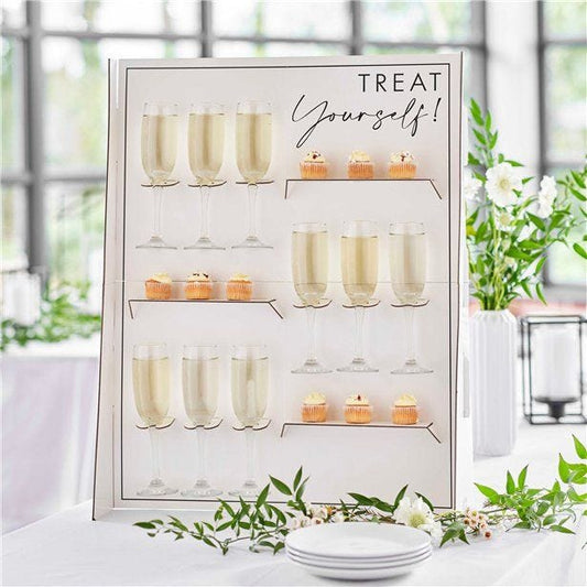 Contemporary Wedding Treat & Drinks Card Stand