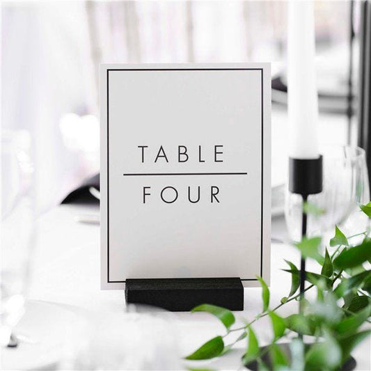 Contemporary Wedding Black Wood Table Numbers 1 -12 (12pk)