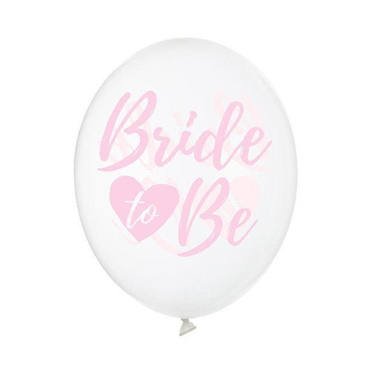 Bride To Be Clear Balloons - 12"Latex(6pk)
