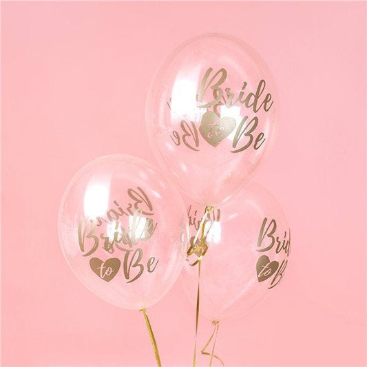 Bride To Be Gold Balloons - 12" Latex
